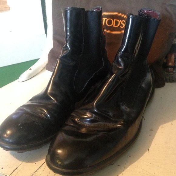 Black Leather Tod's Ankle Boots Size 40